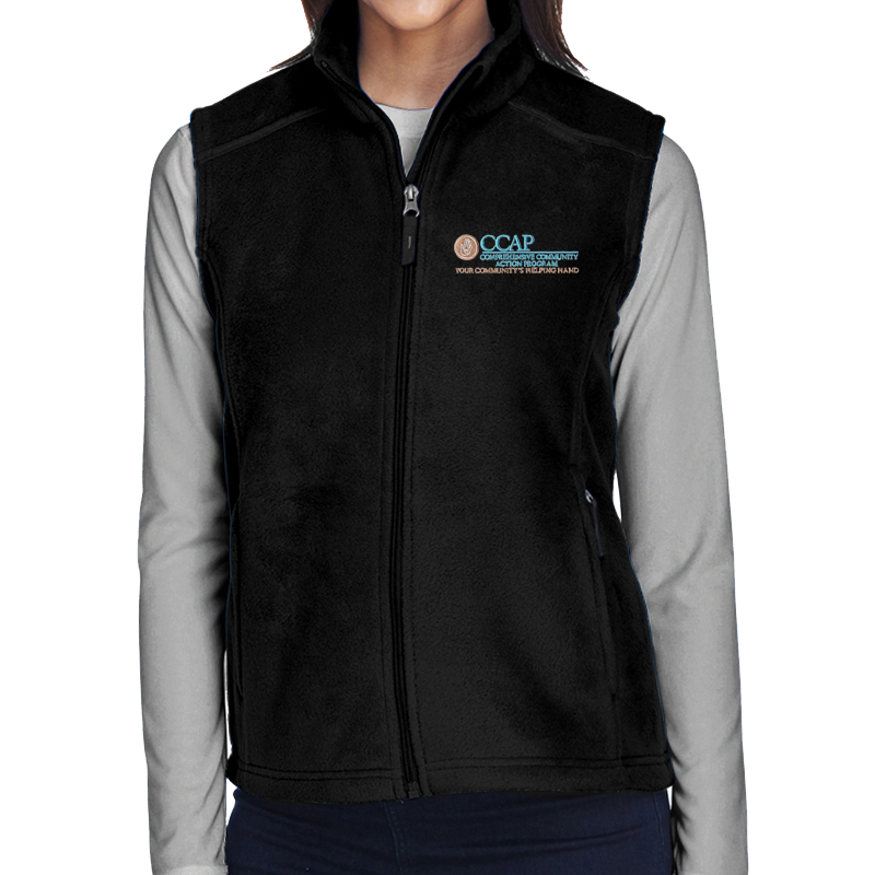 CCAP Womens Embroidered Midweight Fleece Vest