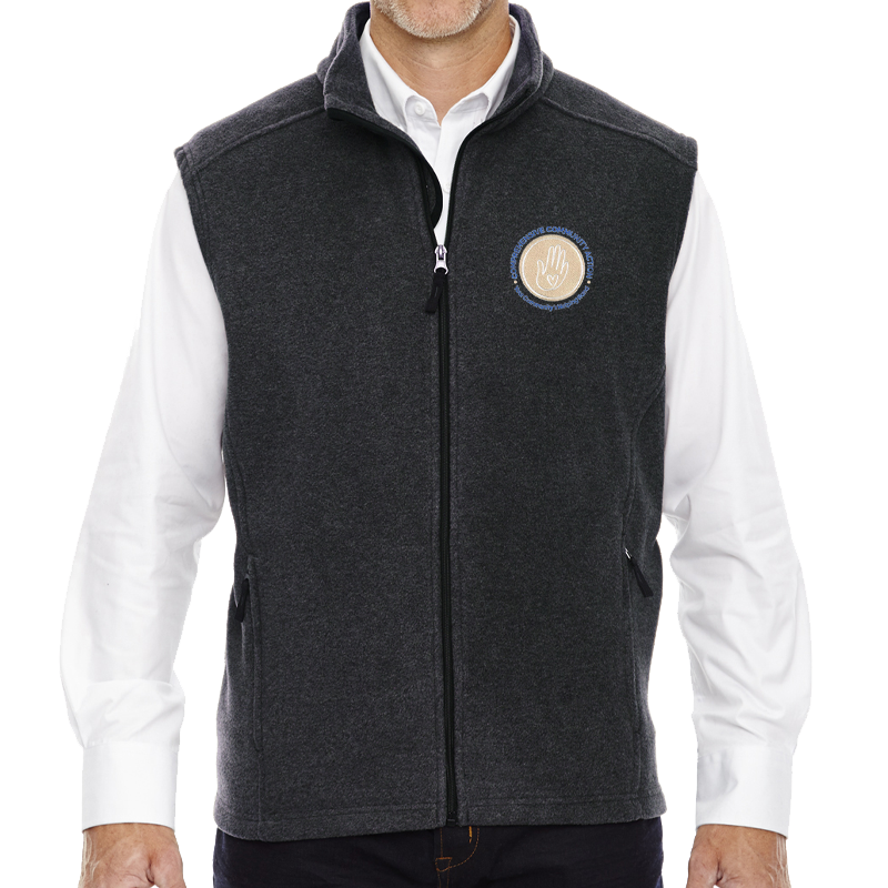 CCAP Mens Embroidered Midweight Fleece Vest