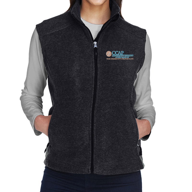 CCAP Womens Embroidered Midweight Fleece Vest