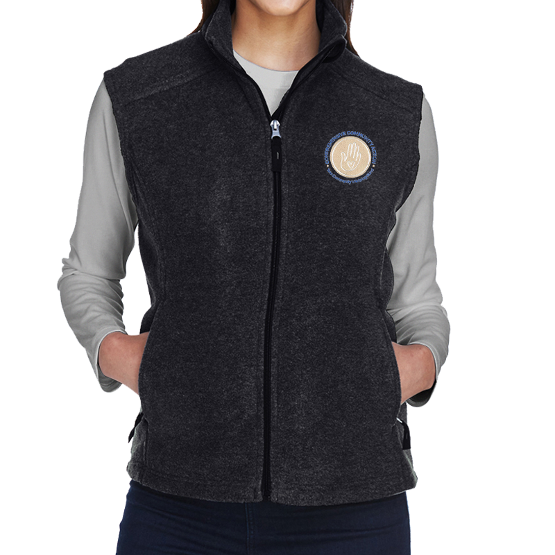 CCAP Womens Embroidered Midweight Fleece Vest