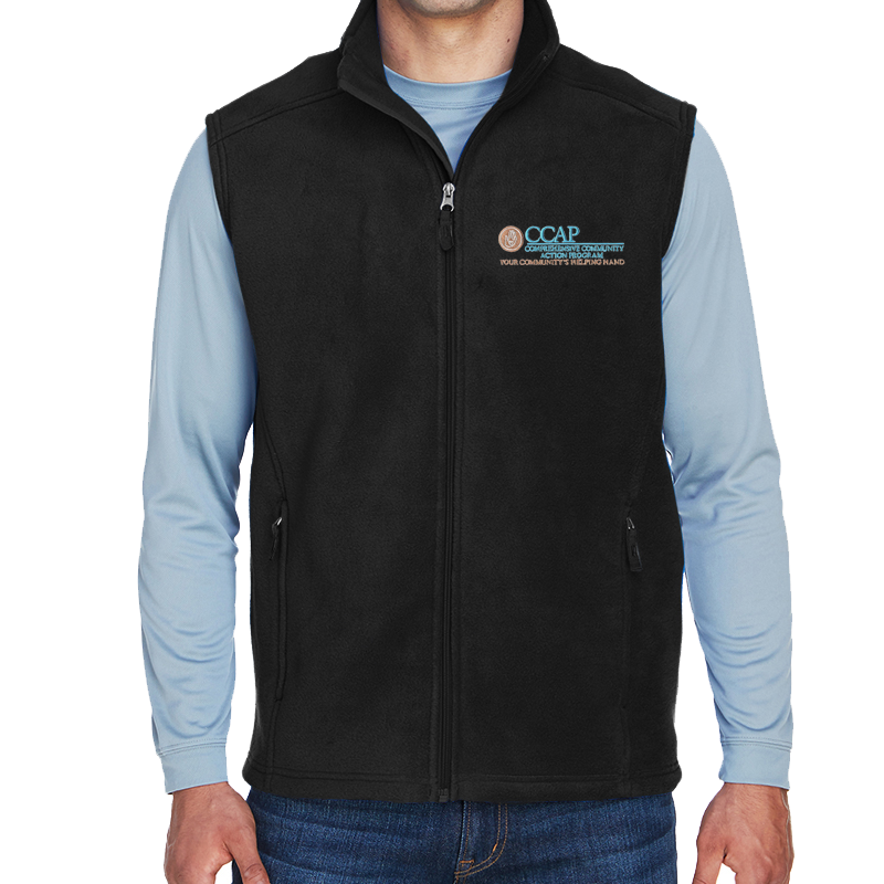 CCAP Mens Embroidered Midweight Fleece Vest