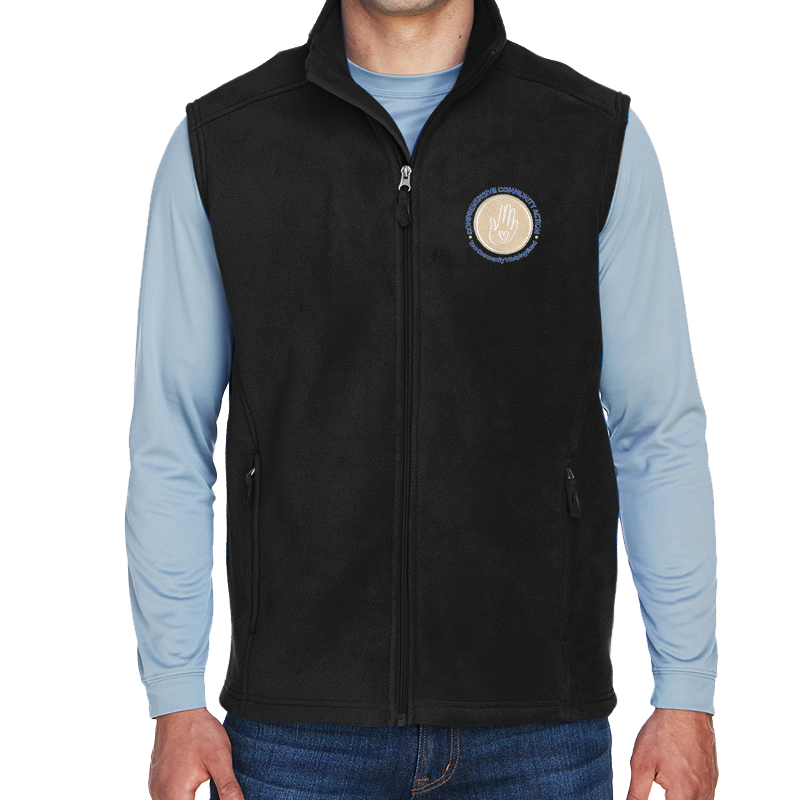 CCAP Mens Embroidered Midweight Fleece Vest