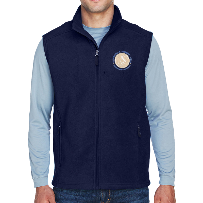CCAP Mens Embroidered Midweight Fleece Vest