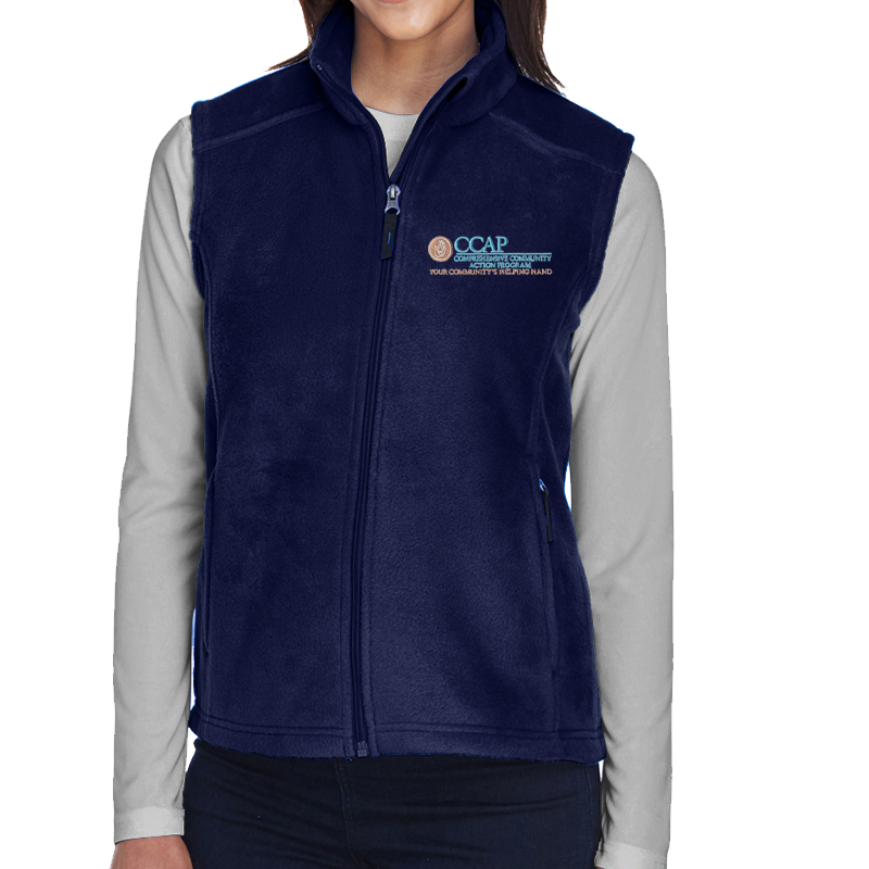 CCAP Womens Embroidered Midweight Fleece Vest