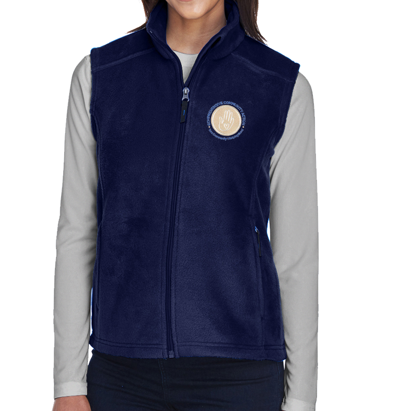 CCAP Womens Embroidered Midweight Fleece Vest