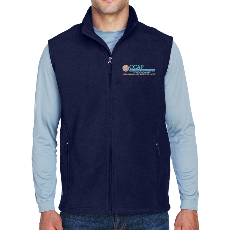 CCAP Mens Embroidered Midweight Fleece Vest