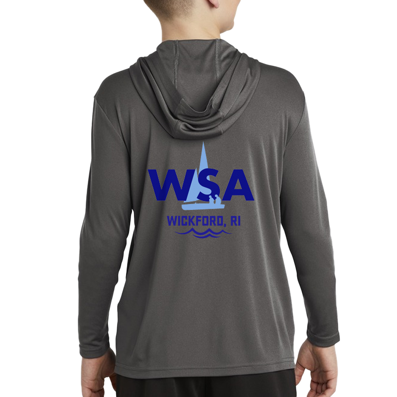 WSA SportTek Posi-UV Pro Long Sleeve Youth with Hood