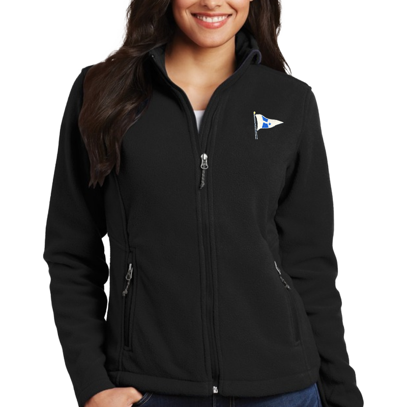 WYC Womens Embroidered Midweight Fleece Jacket