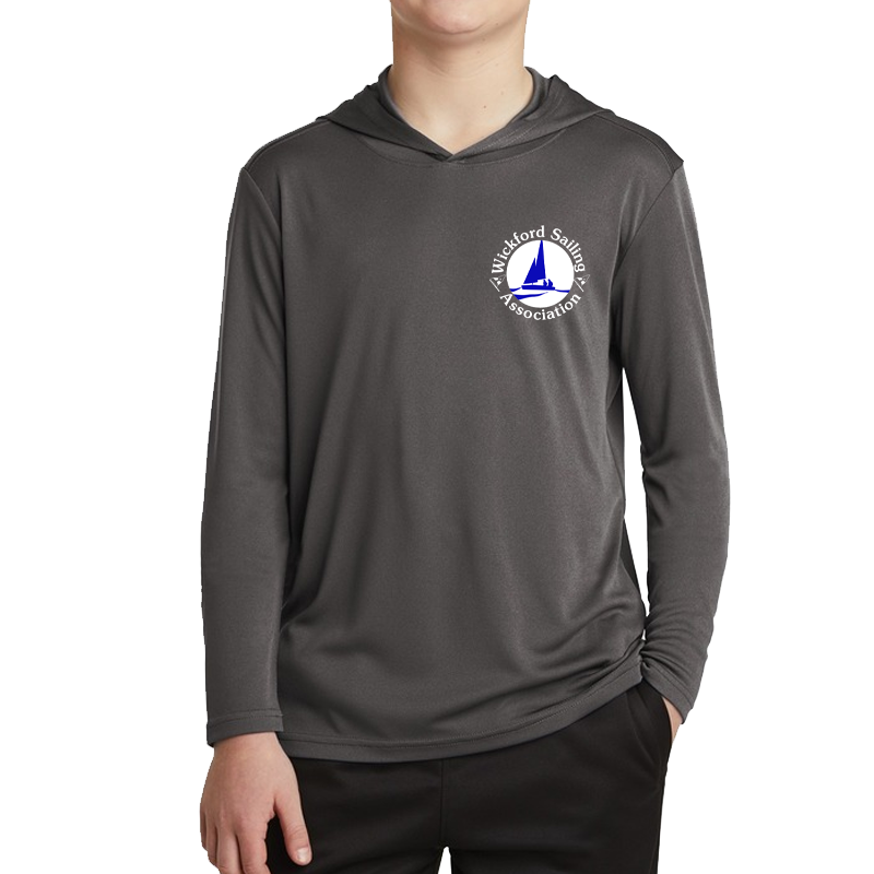 WSA SportTek Posi-UV Pro Long Sleeve Youth with Hood
