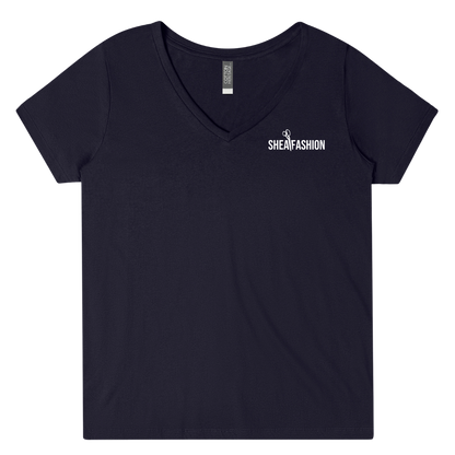 Model Feminine Cut Logo V-Neck T