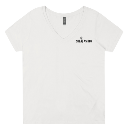 Model Feminine Cut Logo V-Neck T