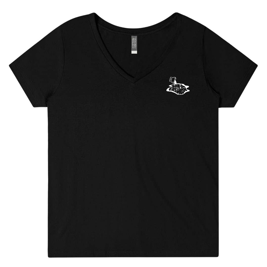 Model Feminine Cut Logo V-Neck T