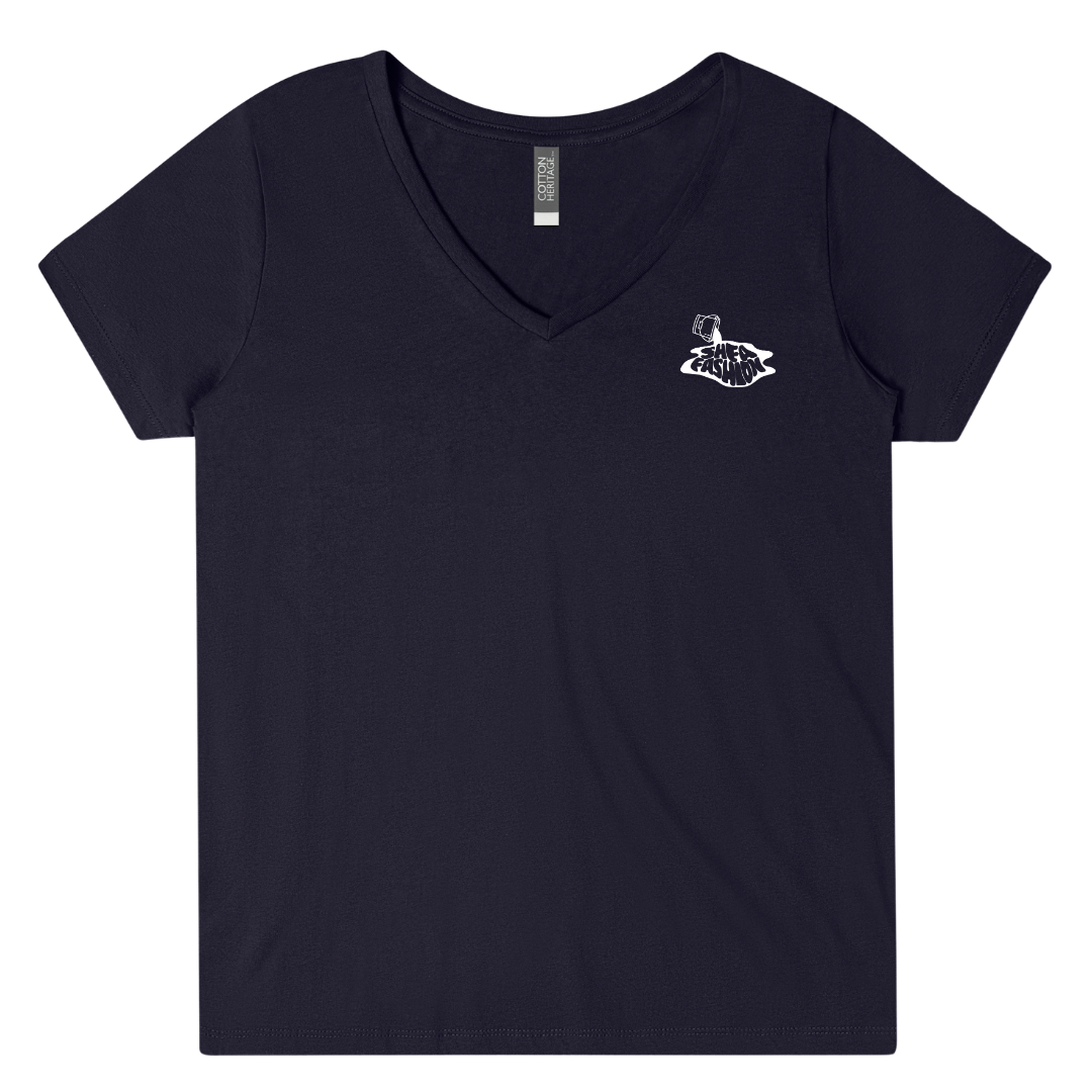 Model Feminine Cut Logo V-Neck T