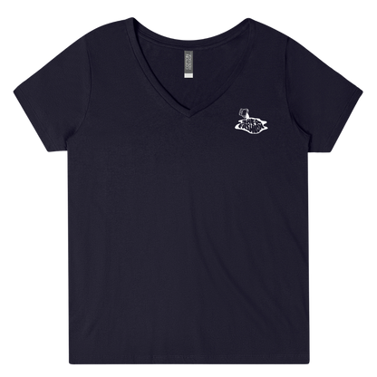 Model Feminine Cut Logo V-Neck T