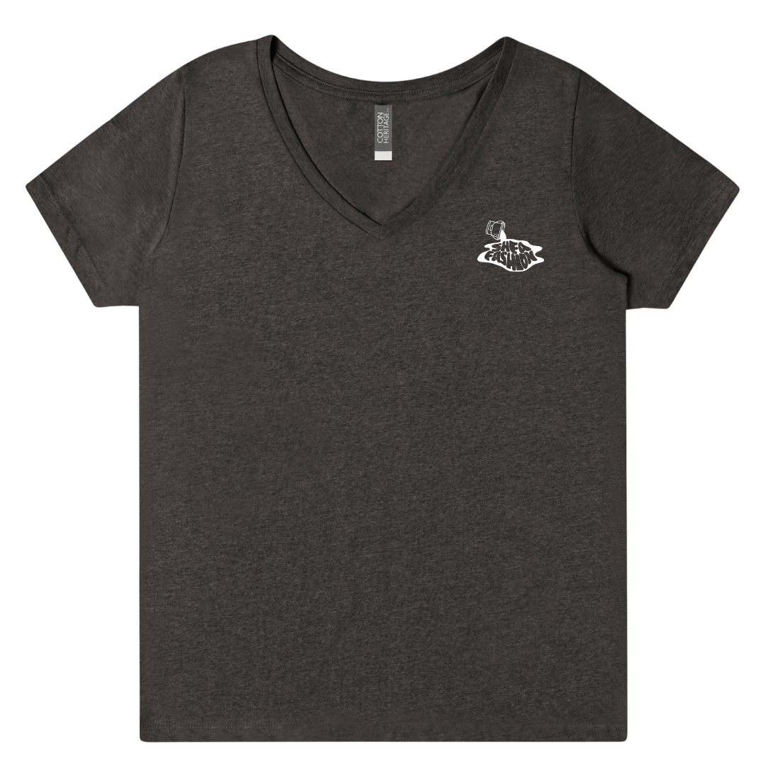 Model Feminine Cut Logo V-Neck T