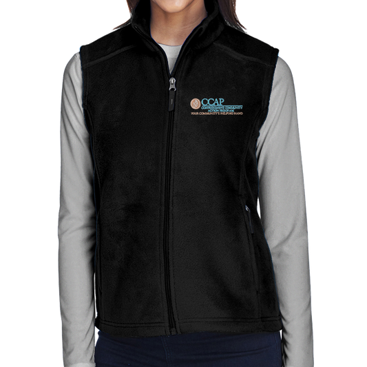 CCAP Womens Embroidered Midweight Fleece Vest