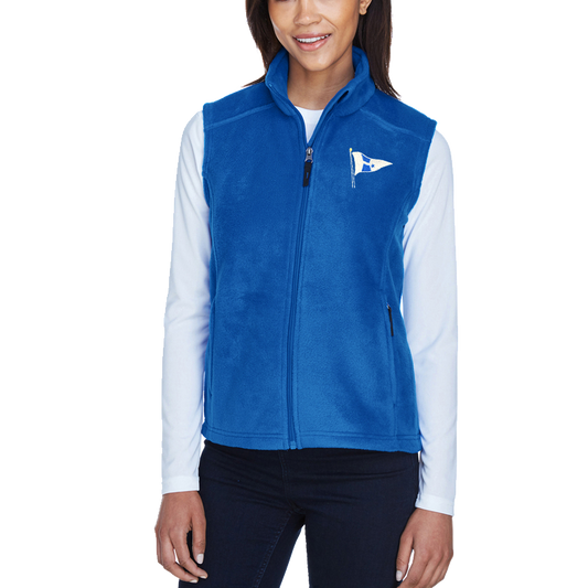 WYC Womens Embroidered Midweight Fleece Vest