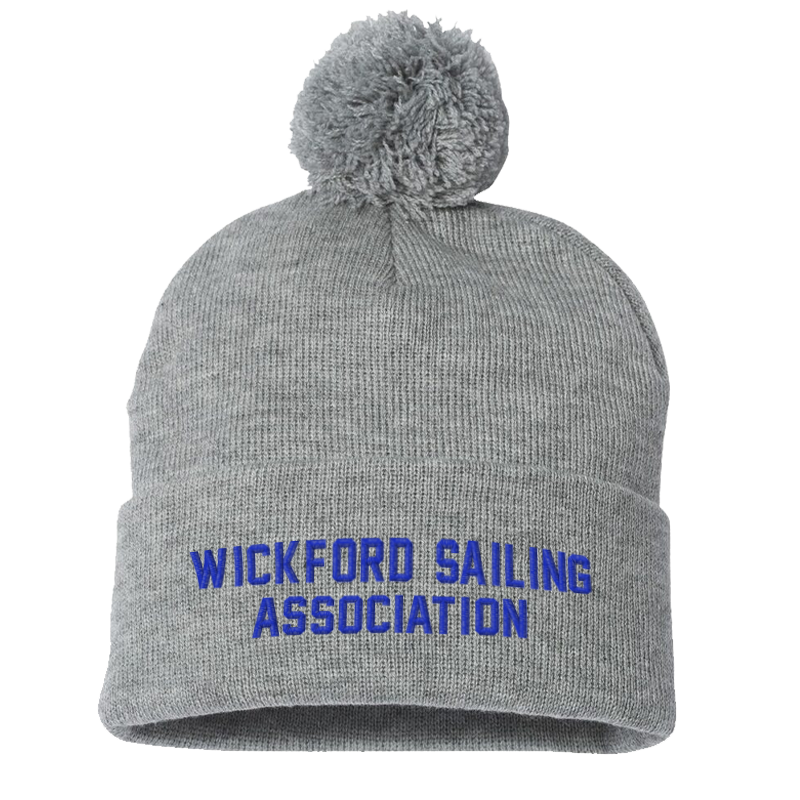 WSA Embroidered Pom Beanie