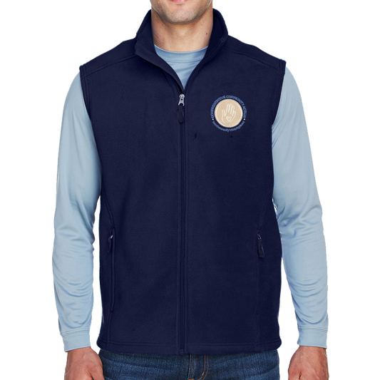 CCAP Mens Embroidered Midweight Fleece Vest