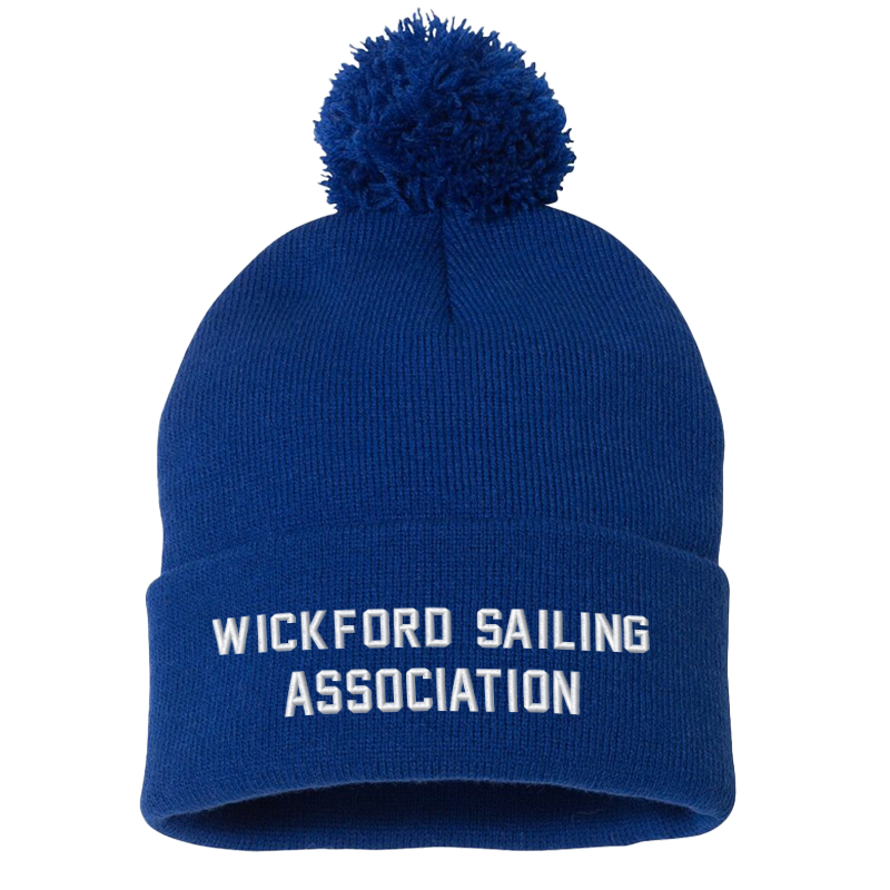 WSA Embroidered Pom Beanie