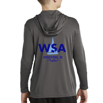 WSA SportTek Posi-UV Pro Long Sleeve Youth with Hood