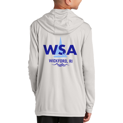 WSA SportTek Posi-UV Pro Long Sleeve Youth with Hood